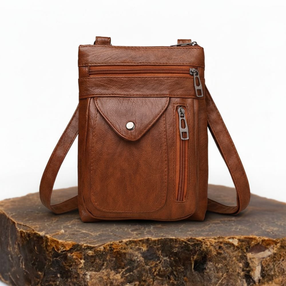 Vintage Schoudertas Retro Crossbody Kunstleer Dames Compacte Handtas Verstelbare Riem Casual Stijl Dagelijks