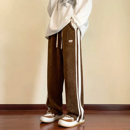 Heren Trainingsbroek Baggy met Strepen Comfortabele Fit - StudioMarella
