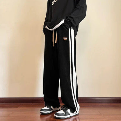 Heren Sweatpants met Strepen Rechte Pijpen Comfortabel