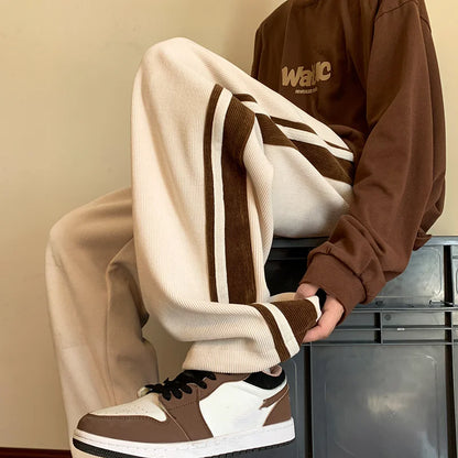 Heren Sweatpants met Strepen Rechte Pijpen Comfortabel