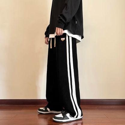 Heren Sweatpants met Strepen Rechte Pijpen Comfortabel