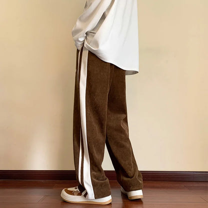 Heren Sweatpants met Strepen Rechte Pijpen Comfortabel