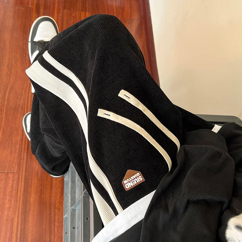 Heren Trainingsbroek Baggy met Strepen Comfortabele Fit