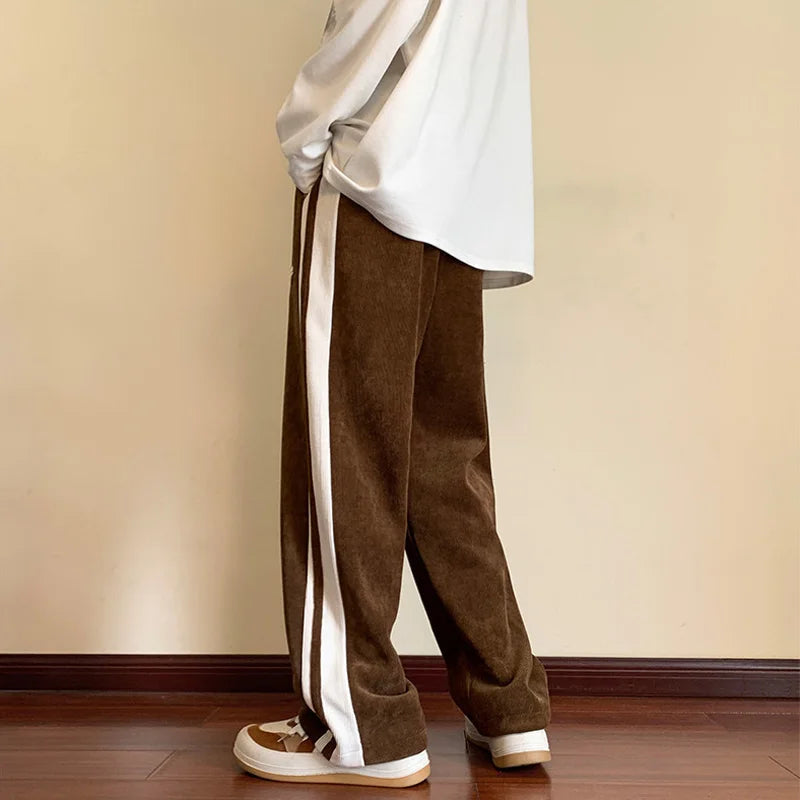 Heren Trainingsbroek Baggy met Strepen Comfortabele Fit