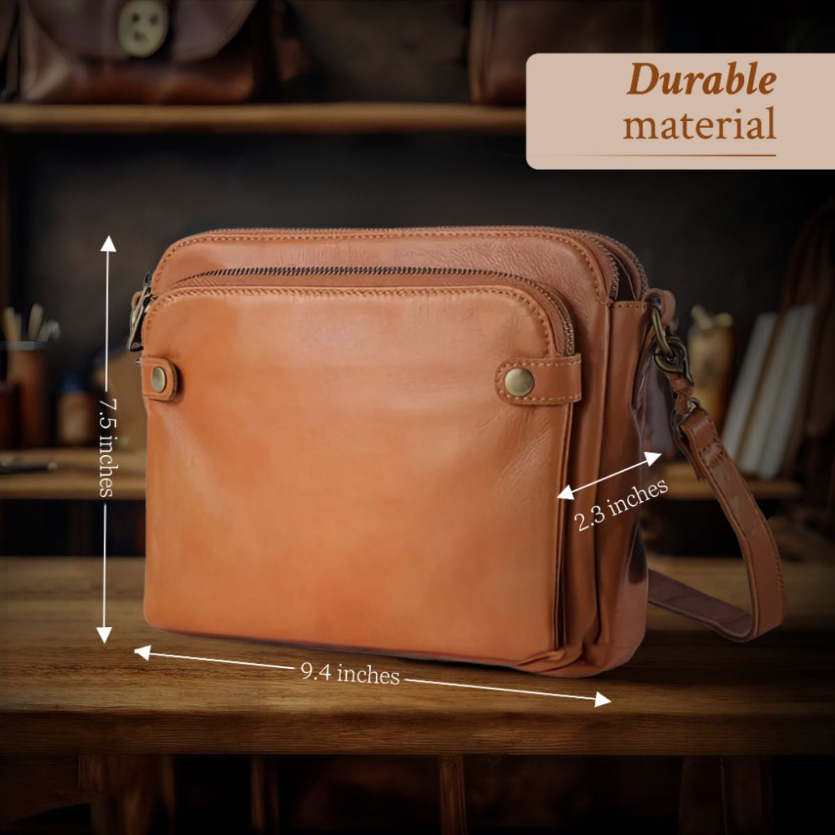 Leren Schoudertas met Geïntegreerde Portemonnee 9 Kaartvakken Compact Dagelijks Gebruik Dames Crossbody