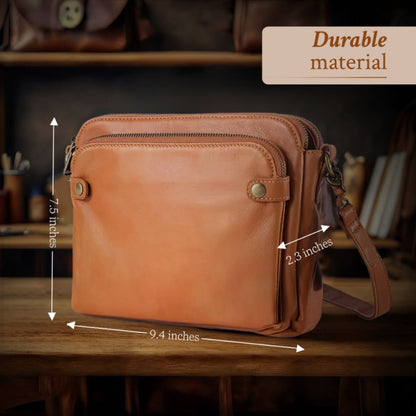 Leren Schoudertas met Geïntegreerde Portemonnee 9 Kaartvakken Compact Dagelijks Gebruik Dames Crossbody