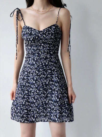 Jurk met Bandage Bloemenprint en Dunne Schouderbandjes