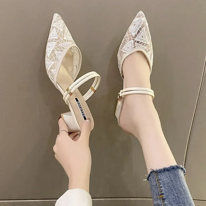 Damen Sandalen met Hoge Hakken, Zomer, Feeën Stijl, Nieuw 2024