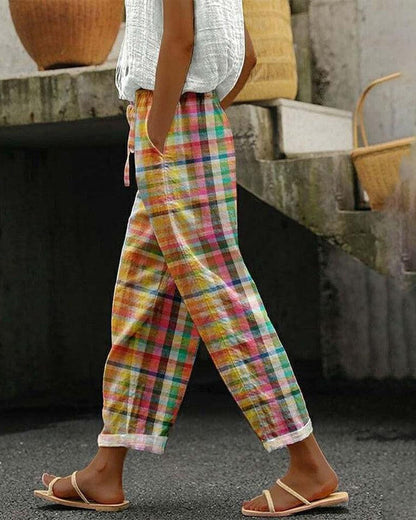 Retro Schotse Rok Pantalon Vintage Stijl - StudioMarella