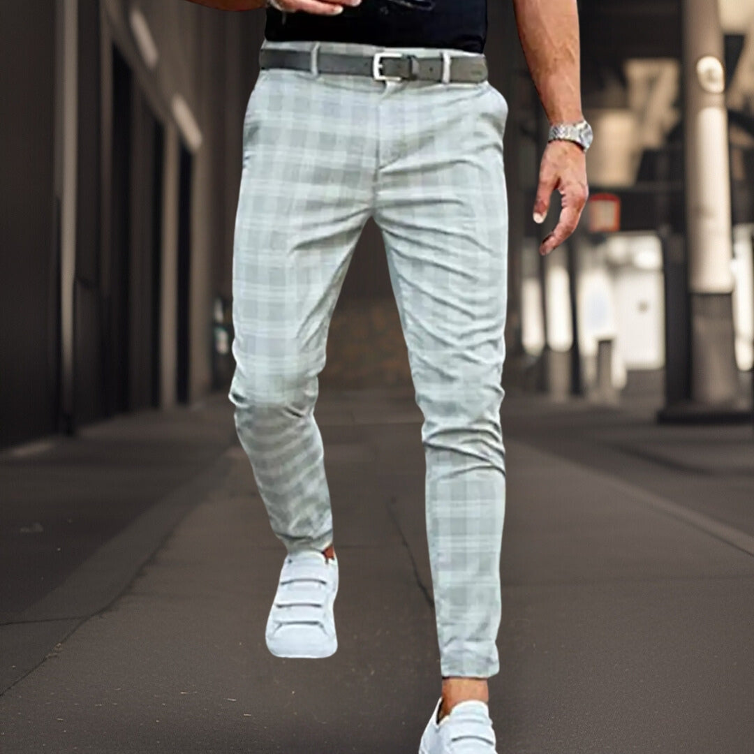 Heren Chino Broek Comfortabel Meerdere Zakken Zwart/Grijs
