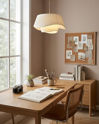 Moderne Tyvek Hanglamp Rond Design Warm Wit Dimbaar Woonkamer Eetkamer Slaapkamer Decoratieve Plafondverlichting