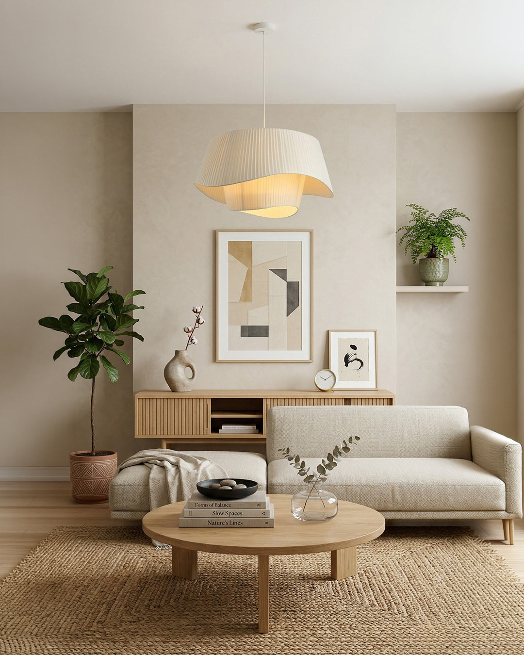 Moderne Tyvek Hanglamp Rond Design Warm Wit Dimbaar Woonkamer Eetkamer Slaapkamer Decoratieve Plafondverlichting