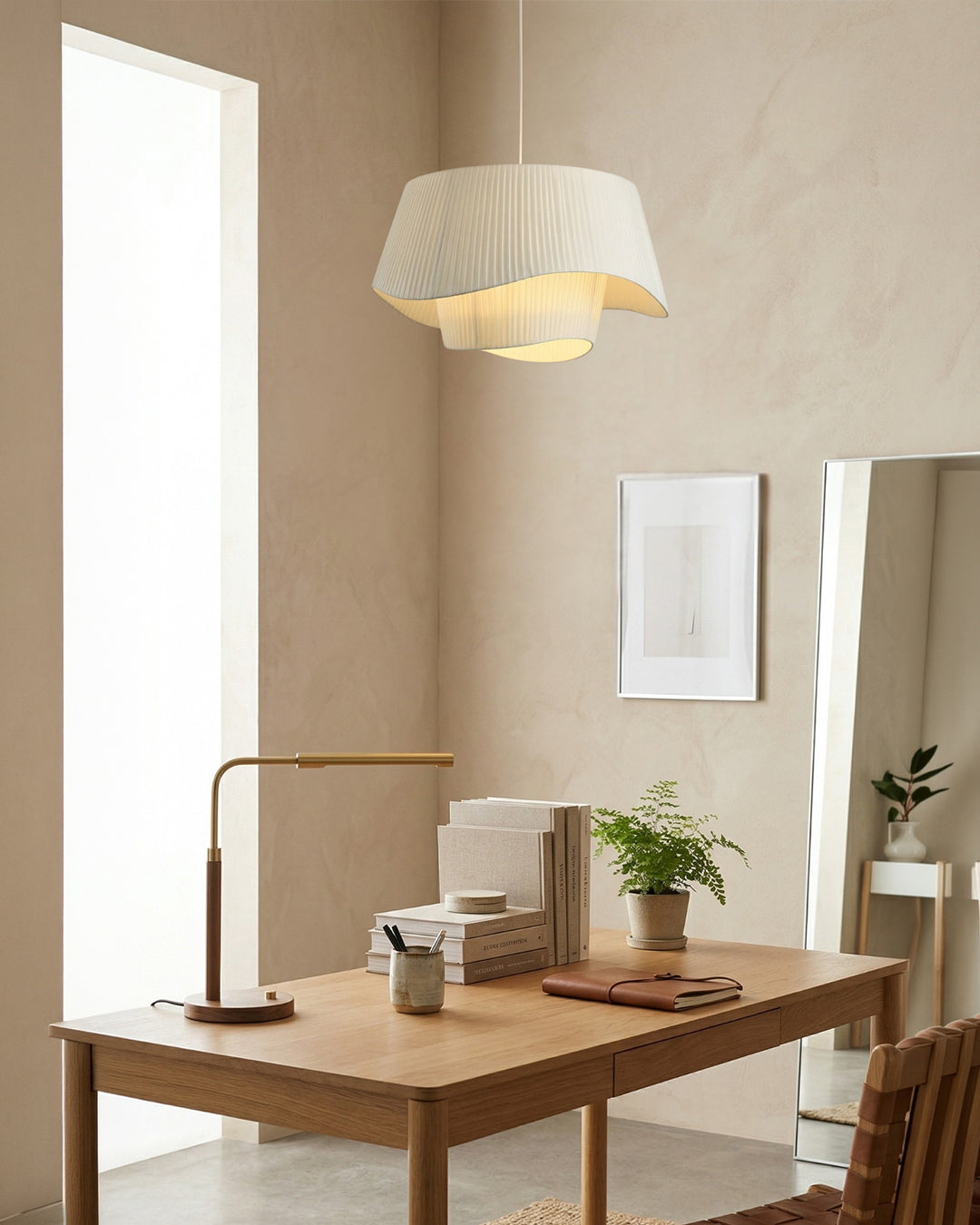 Moderne Tyvek Hanglamp Rond Design Warm Wit Dimbaar Woonkamer Eetkamer Slaapkamer Decoratieve Plafondverlichting