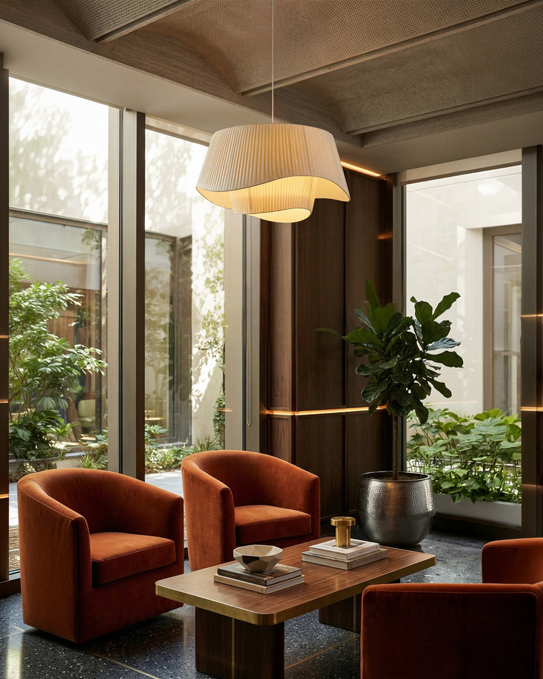 Moderne Tyvek Hanglamp Rond Design Warm Wit Dimbaar Woonkamer Eetkamer Slaapkamer Decoratieve Plafondverlichting