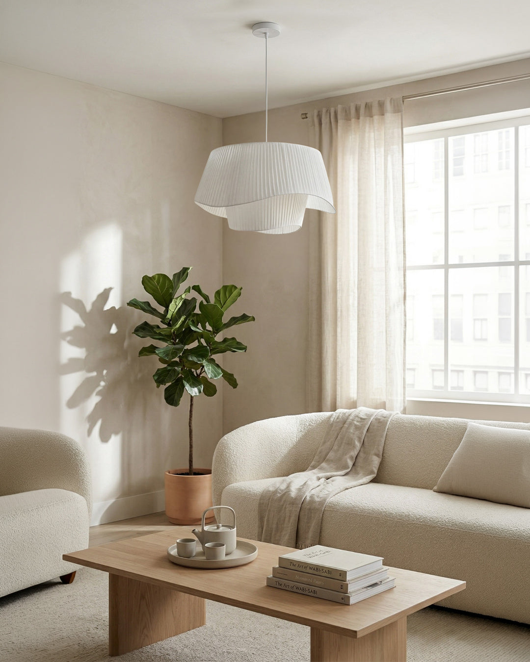 Moderne Tyvek Hanglamp Rond Design Warm Wit Dimbaar Woonkamer Eetkamer Slaapkamer Decoratieve Plafondverlichting
