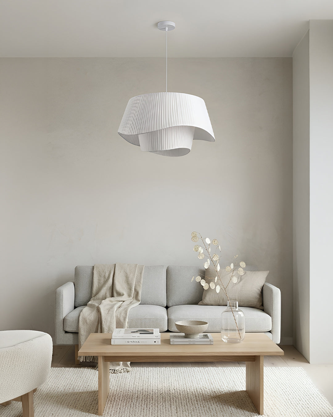 Moderne Tyvek Hanglamp Rond Design Warm Wit Dimbaar Woonkamer Eetkamer Slaapkamer Decoratieve Plafondverlichting