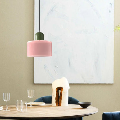 Glazen Hanglamp Bauhaus-Stijl Handgeweven Afwerking Eetkamer Woonkamer