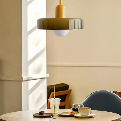 Verstelbare Glazen Hanglamp met Bauhaus-Design – Eetkamer en Woonkamer Verlichting