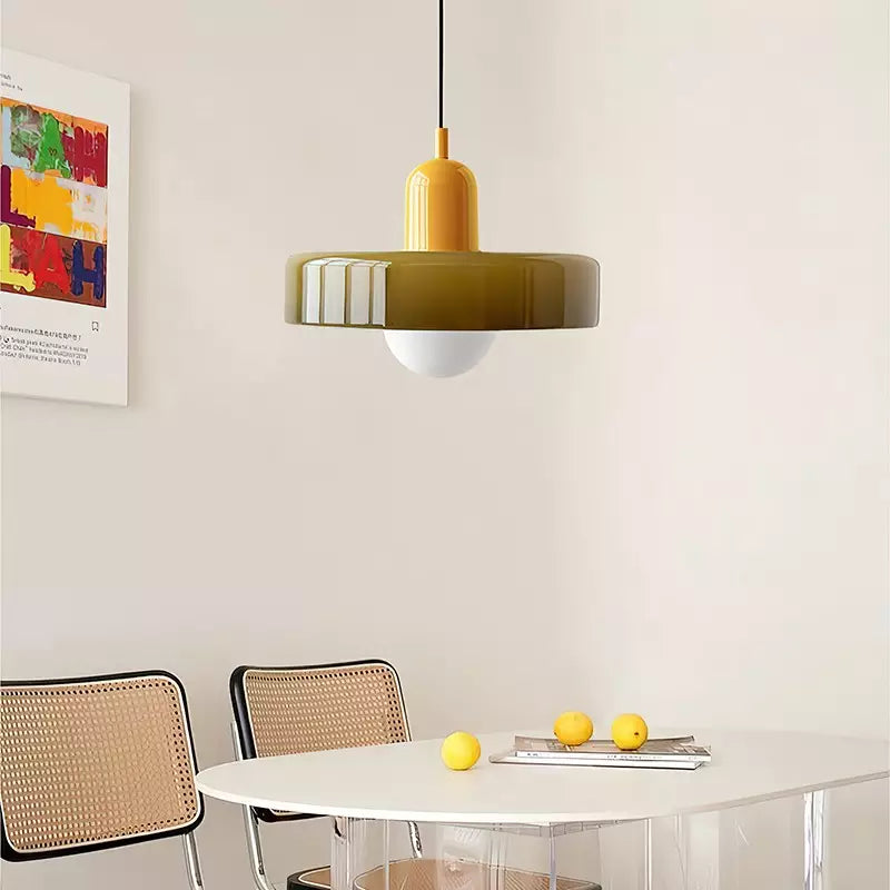 Verstelbare Glazen Hanglamp met Bauhaus-Design – Eetkamer en Woonkamer Verlichting