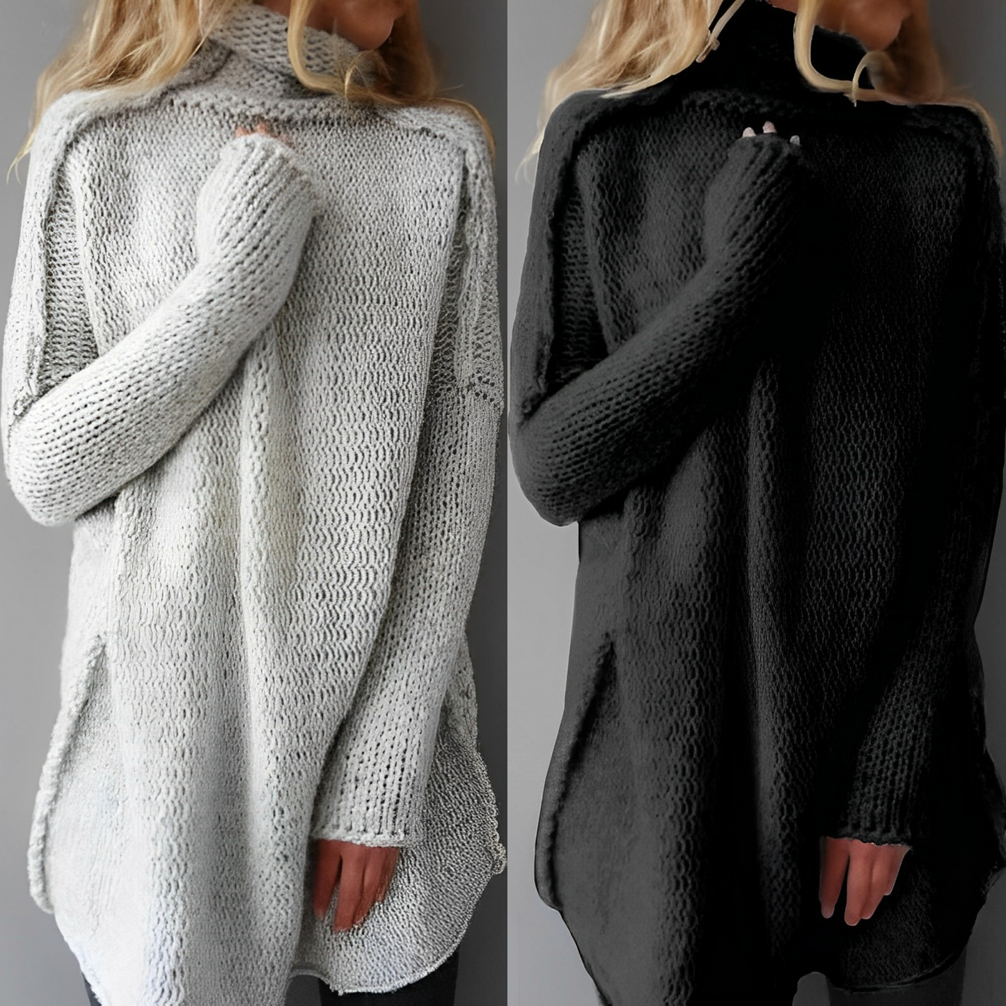 Dames Coltrui Warm en Gebreid – Oversized Chunky Trui voor Winter - StudioMarella