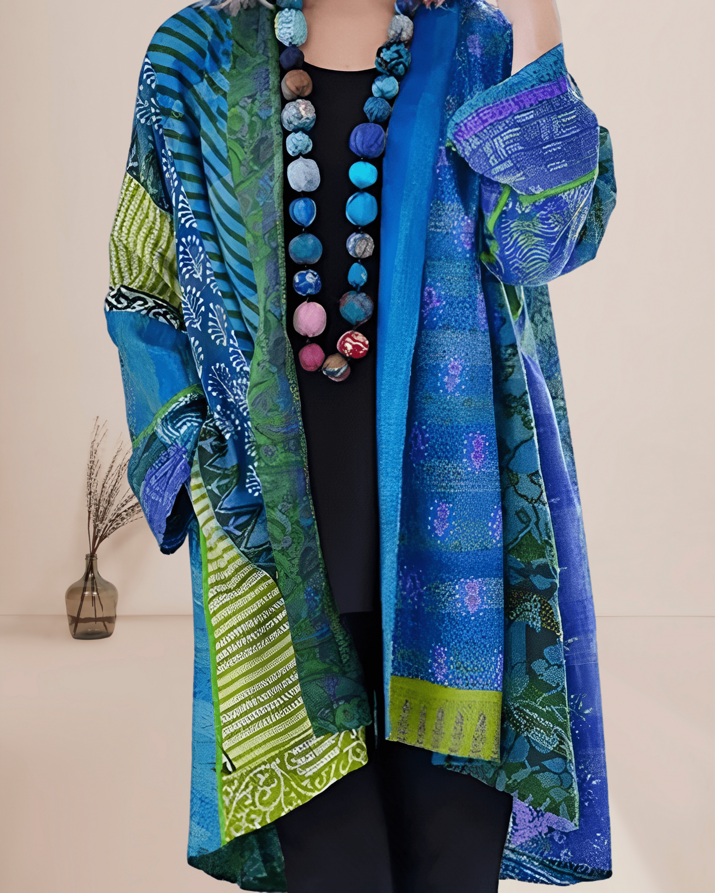 Katoenen Vest Etnische Stijl Vintage Look