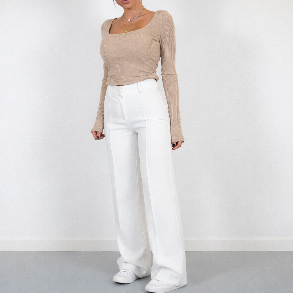 Beau | High-Waist Pantalon Met Rechte Pijpen2