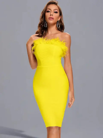 Veren Bandage Jurk Luxe Kort voor Vrouwelijke Chic