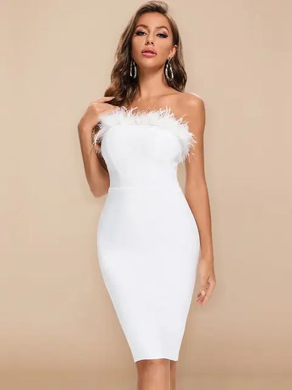 Veren Bandage Jurk Luxe Kort voor Vrouwelijke Chic