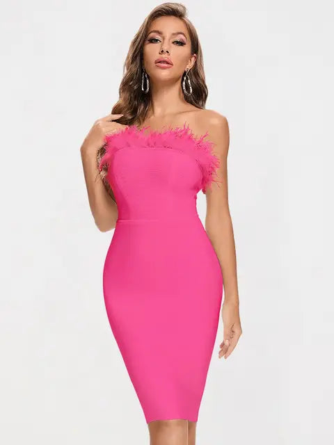 Veren Bandage Jurk Luxe Kort voor Vrouwelijke Chic