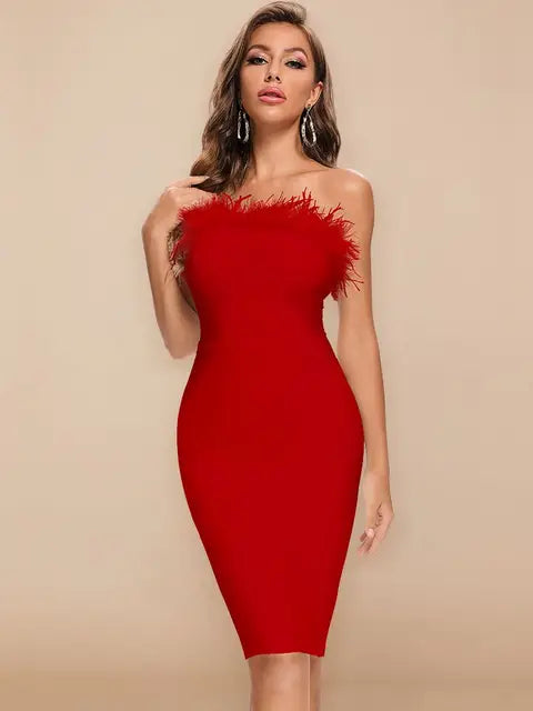 Veren Bandage Jurk Luxe Kort voor Vrouwelijke Chic