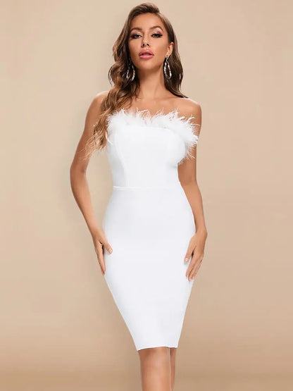 Veren Bandage Jurk Luxe Kort voor Vrouwelijke Chic