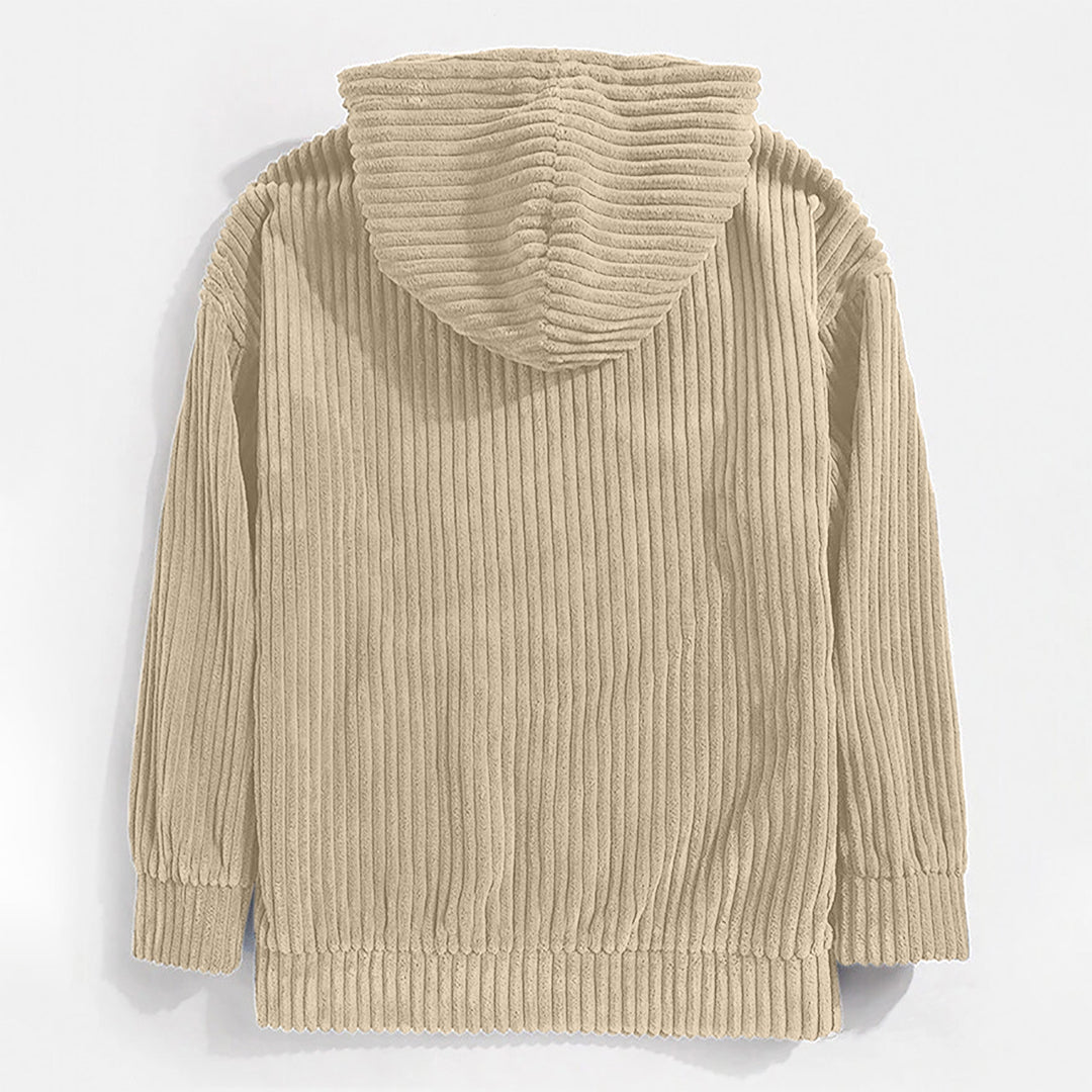 Ribfluweel Hoodie Geribde Sweater voor Heren