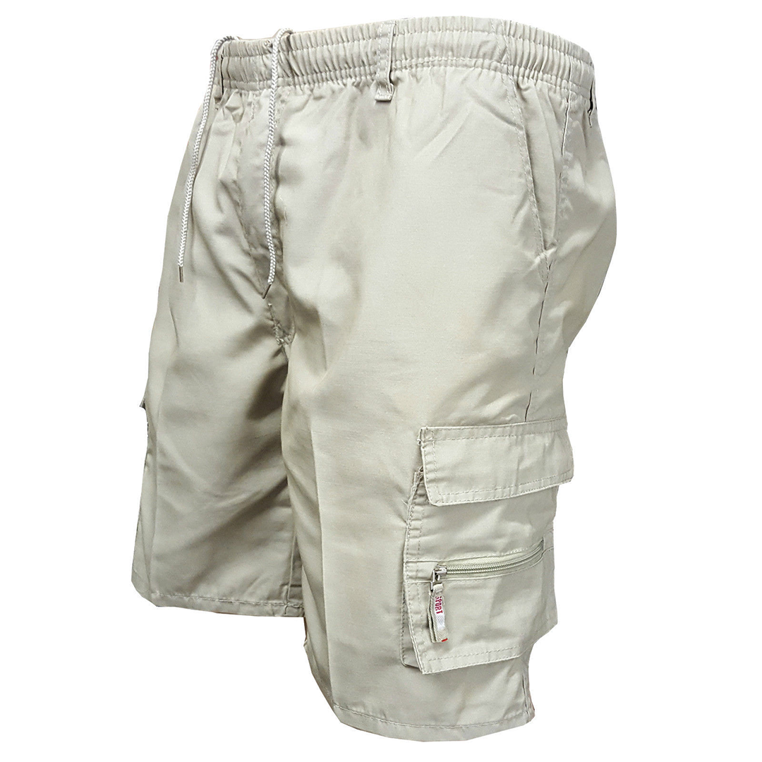 Heren Cargo Broek Zwart Katoen Shorts