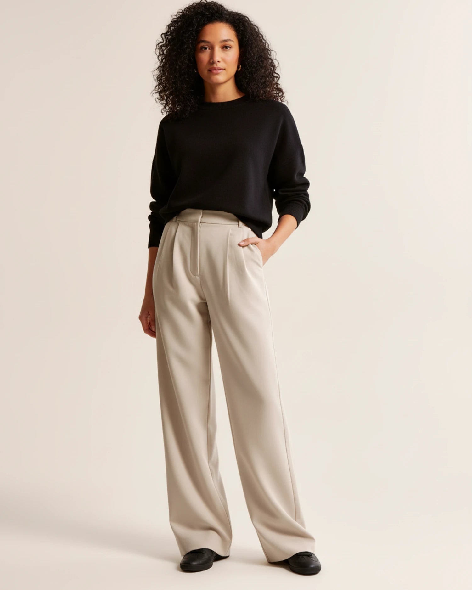Hoge Taille Broek met Plooien voor Vrouw - StudioMarella