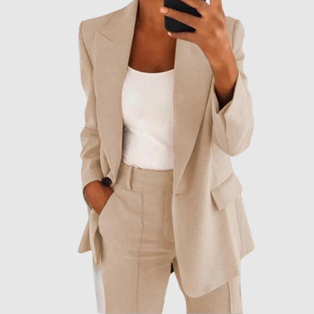 Dames Blazer Set Klassieke Pantalon met 2-Delige Pak