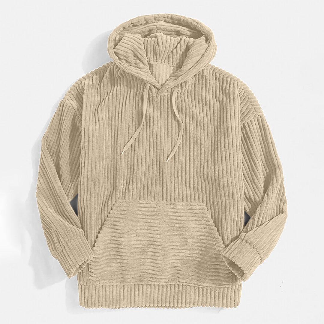 Ribfluweel Hoodie Geribde Sweater voor Heren