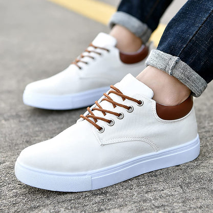 Heren Sneakers Leren Casual Schoenen Zwart Stijlvol