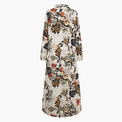 Bela Women's Maxi Jurk | Bloemenprint, Knoopsluiting, Zomer 1