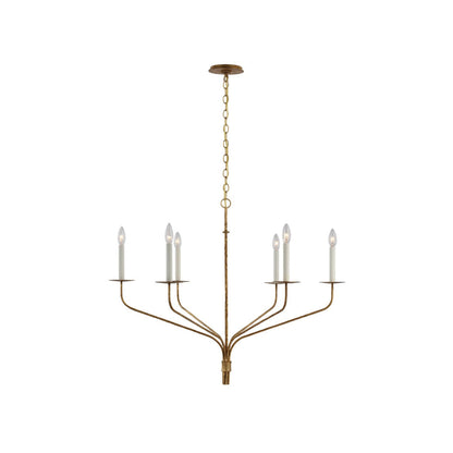 Minimalistische Kroonluchter met Slanke Armen en Kaarsvormige Fittingen – Moderne Design Hanglamp in Messing, Zwart of Nikkel