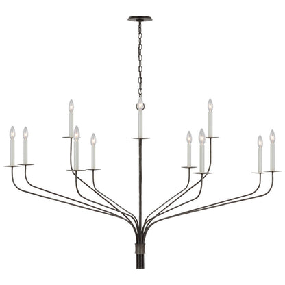 Minimalistische Kroonluchter met Slanke Armen en Kaarsvormige Fittingen – Moderne Design Hanglamp in Messing, Zwart of Nikkel