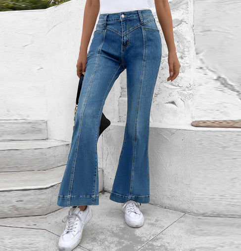 Flared Jeans Wijd Been High Waisted Stijlvolle Denim