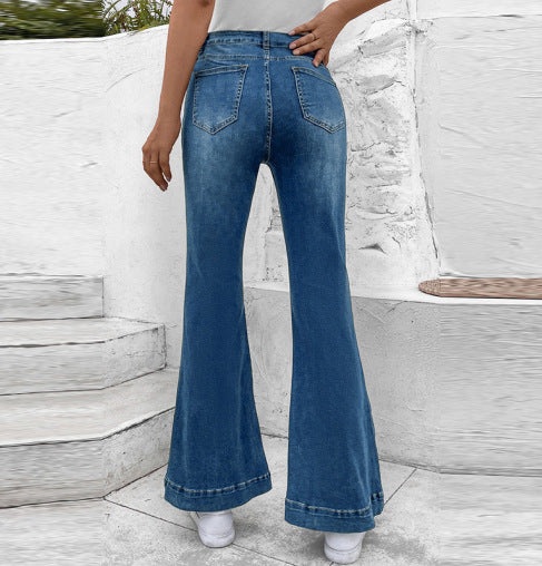 Flared Jeans Wijd Been High Waisted Stijlvolle Denim