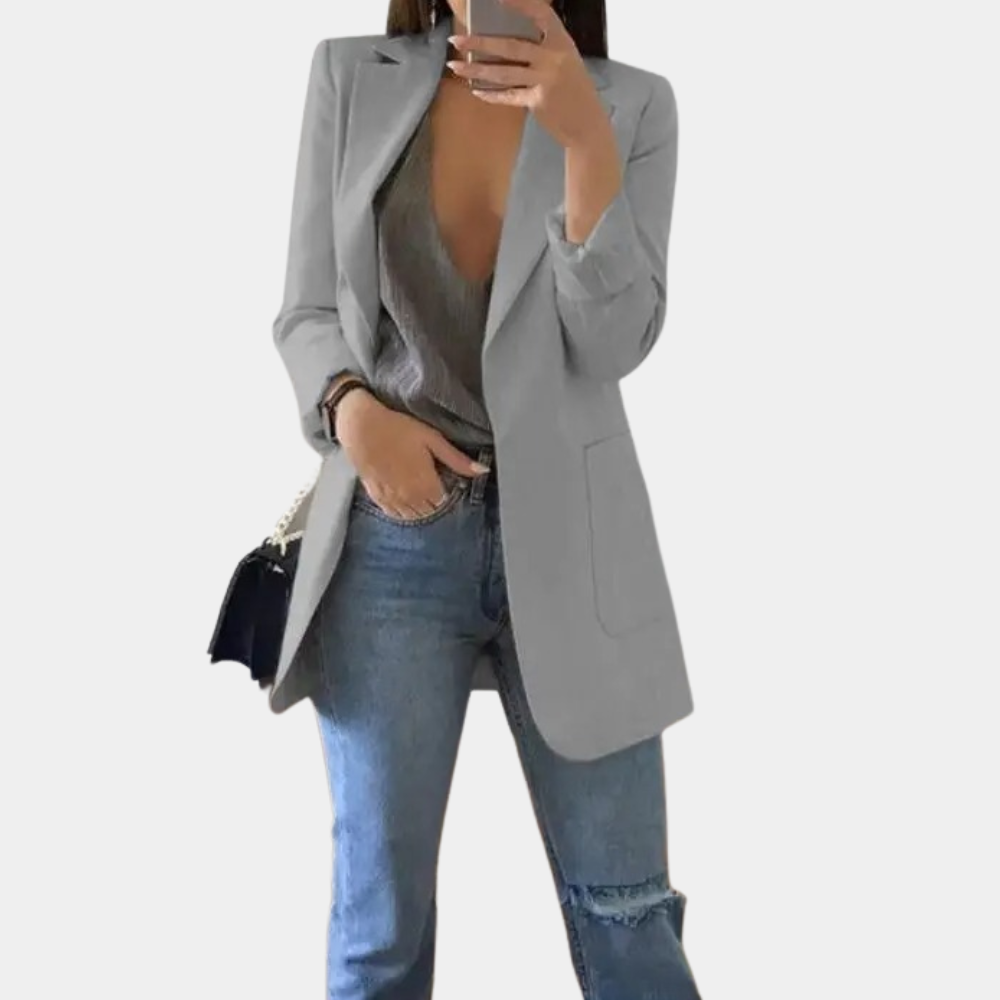 Zwarte Dames Blazer Casual Stijl