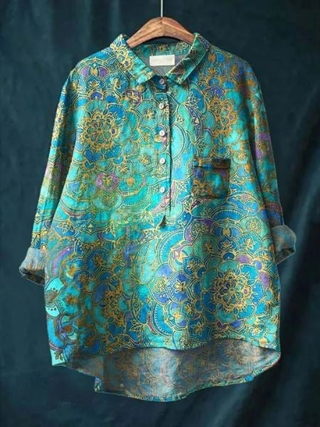 Bella Witte Blouse Dames | Luchtige Pasvorm met Bloemenprint 11