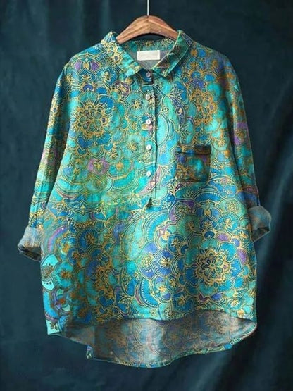 Bella Witte Blouse Dames | Luchtige Pasvorm met Bloemenprint 11