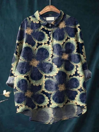 Bella Witte Blouse Dames | Luchtige Pasvorm met Bloemenprint 6
