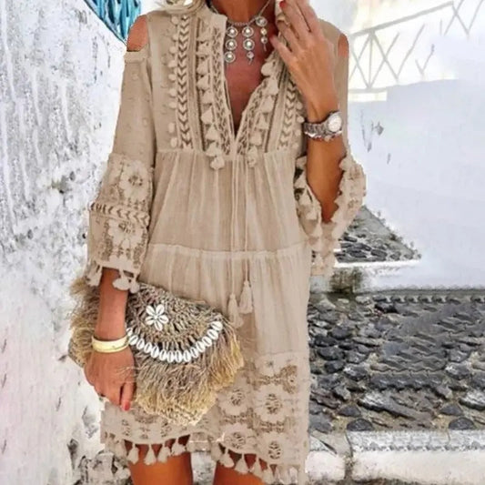 Boho Mini Jurk Zomerjurk Vrouwelijk Design - StudioMarella