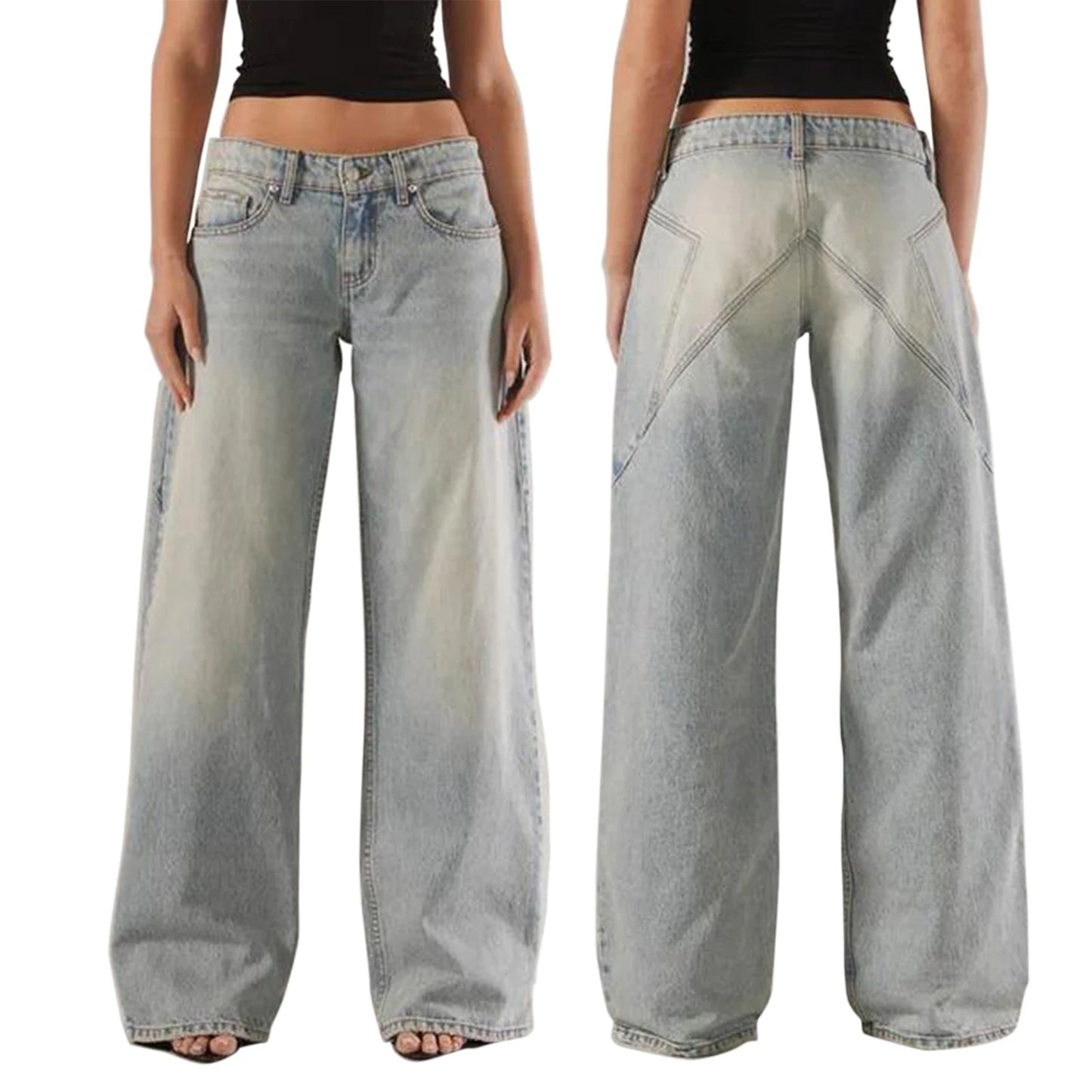 Lage Jeans voor Dames Losse Fit