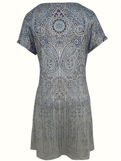 Mini Jurk Korte Mouwen Ademende Stof Zomerjurk