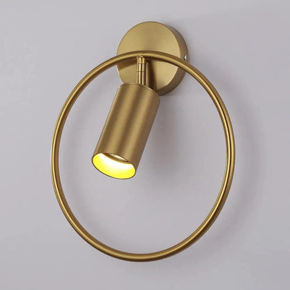 Moderne Wandlamp met Verstelbare Lampenkap – Zwart & Goud